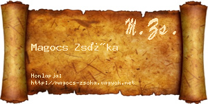 Magocs Zsóka névjegykártya
